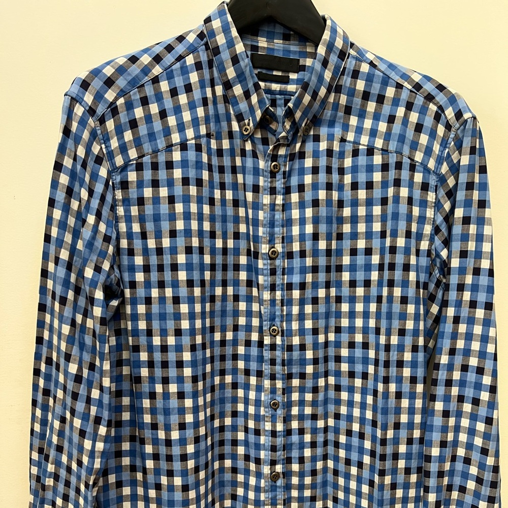 Alexander McQueen cotton gingham button up shirt